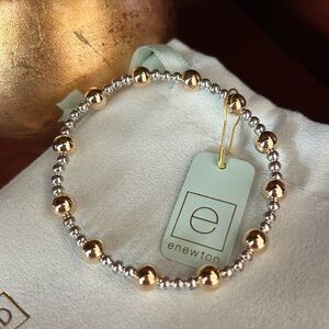 ✨enewton Sincerity silver and gold beaded bracelet